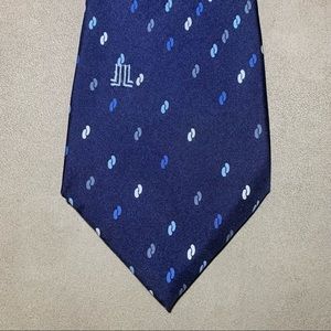 Lanvin Blue Tie 100% Silk Made in France